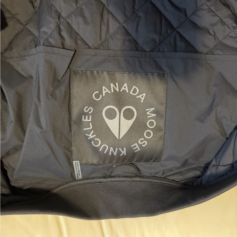 Moose Knuckles Black Quilted Bomber Jacket - Picture 3 of 6